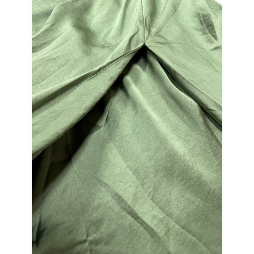 Abercrombie & Fitch Maxi Dress Green Cowl Neck Draped Wedding Preppy Size XL - Picture 7 of 13